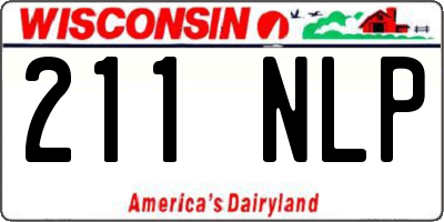 WI license plate 211NLP