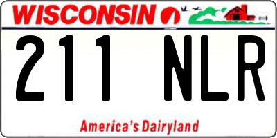 WI license plate 211NLR