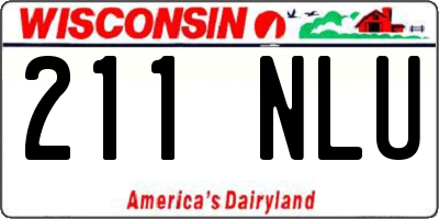 WI license plate 211NLU