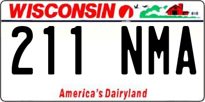 WI license plate 211NMA