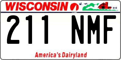 WI license plate 211NMF