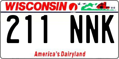 WI license plate 211NNK