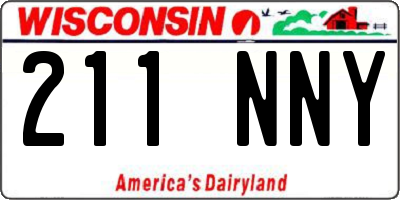 WI license plate 211NNY