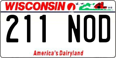 WI license plate 211NOD