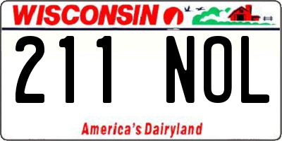 WI license plate 211NOL