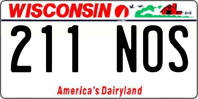 WI license plate 211NOS