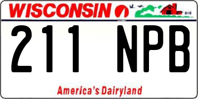 WI license plate 211NPB