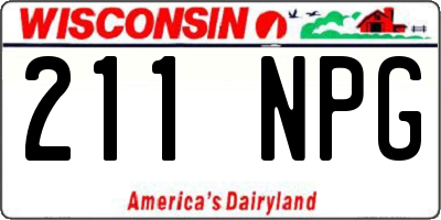 WI license plate 211NPG