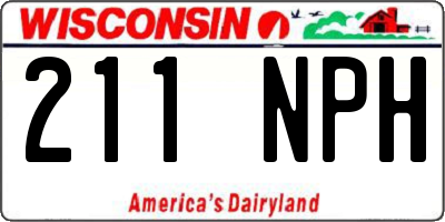 WI license plate 211NPH