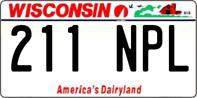 WI license plate 211NPL