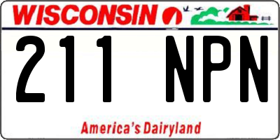 WI license plate 211NPN