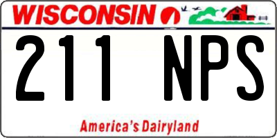 WI license plate 211NPS
