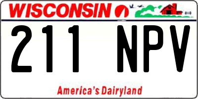 WI license plate 211NPV