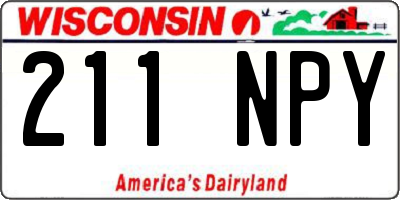 WI license plate 211NPY
