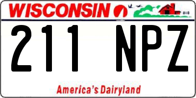 WI license plate 211NPZ