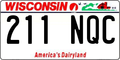 WI license plate 211NQC
