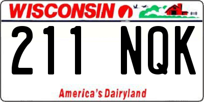 WI license plate 211NQK