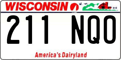 WI license plate 211NQO
