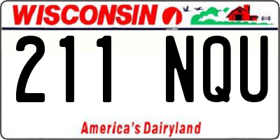 WI license plate 211NQU