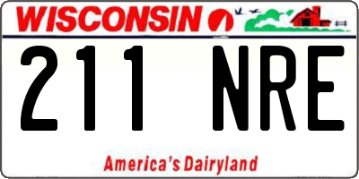 WI license plate 211NRE