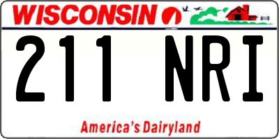 WI license plate 211NRI