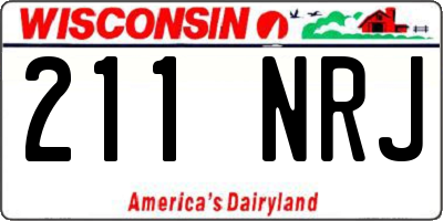 WI license plate 211NRJ