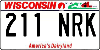 WI license plate 211NRK