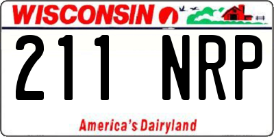 WI license plate 211NRP