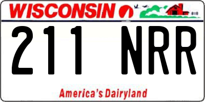 WI license plate 211NRR