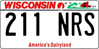 WI license plate 211NRS