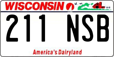 WI license plate 211NSB