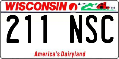 WI license plate 211NSC