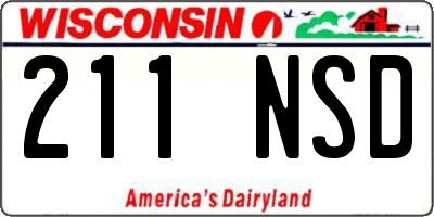 WI license plate 211NSD