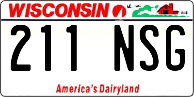 WI license plate 211NSG