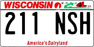 WI license plate 211NSH