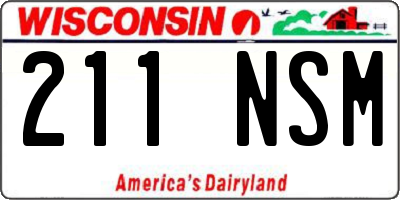 WI license plate 211NSM