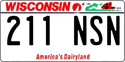 WI license plate 211NSN