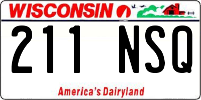 WI license plate 211NSQ