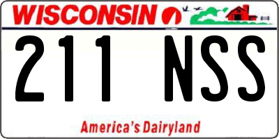 WI license plate 211NSS