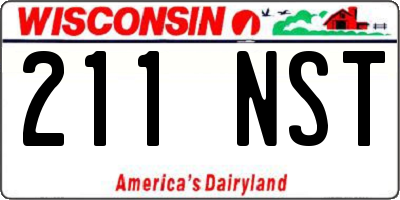WI license plate 211NST