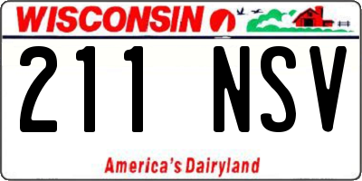 WI license plate 211NSV