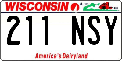WI license plate 211NSY