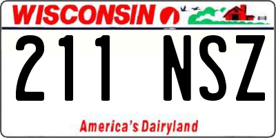 WI license plate 211NSZ