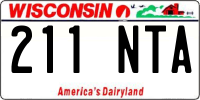 WI license plate 211NTA