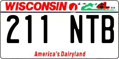 WI license plate 211NTB