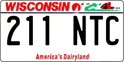 WI license plate 211NTC