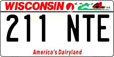 WI license plate 211NTE