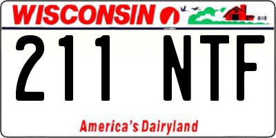 WI license plate 211NTF