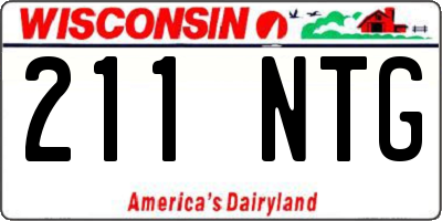 WI license plate 211NTG