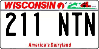 WI license plate 211NTN